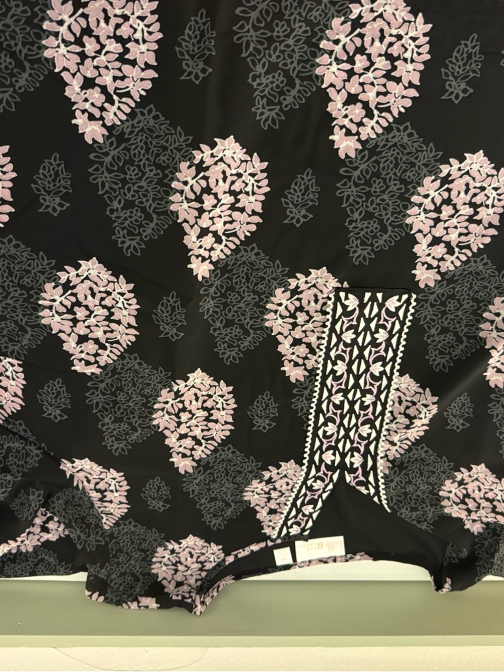 Belle by Kim Gravel Black Tunic with Pale Pink Floral Print - Picture 8 of 12